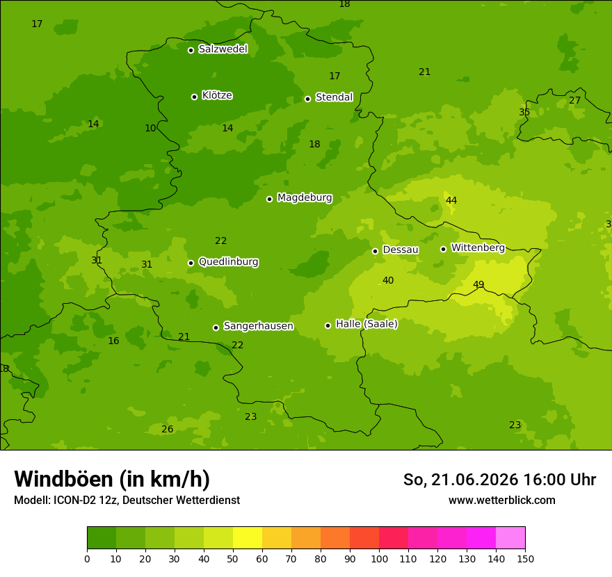 Maximale Windböen