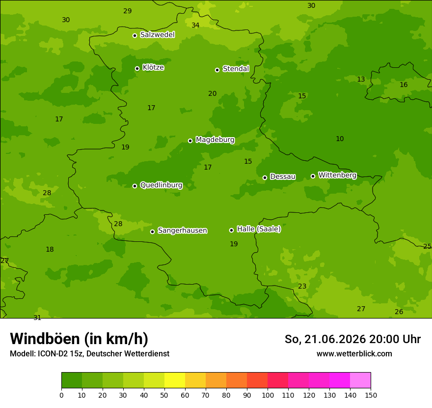 Maximale Windböen
