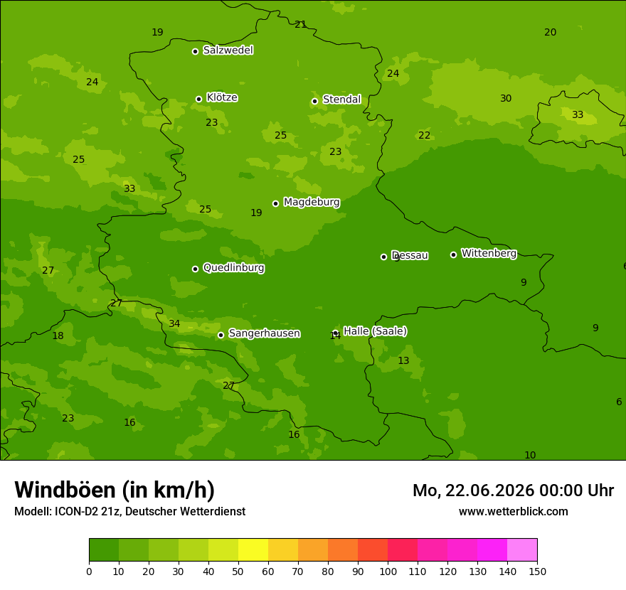 Maximale Windböen