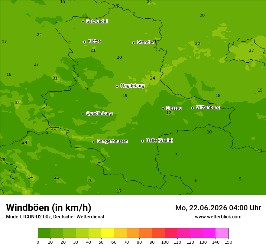 Maximale Windböen
