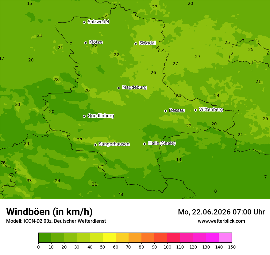 Maximale Windböen