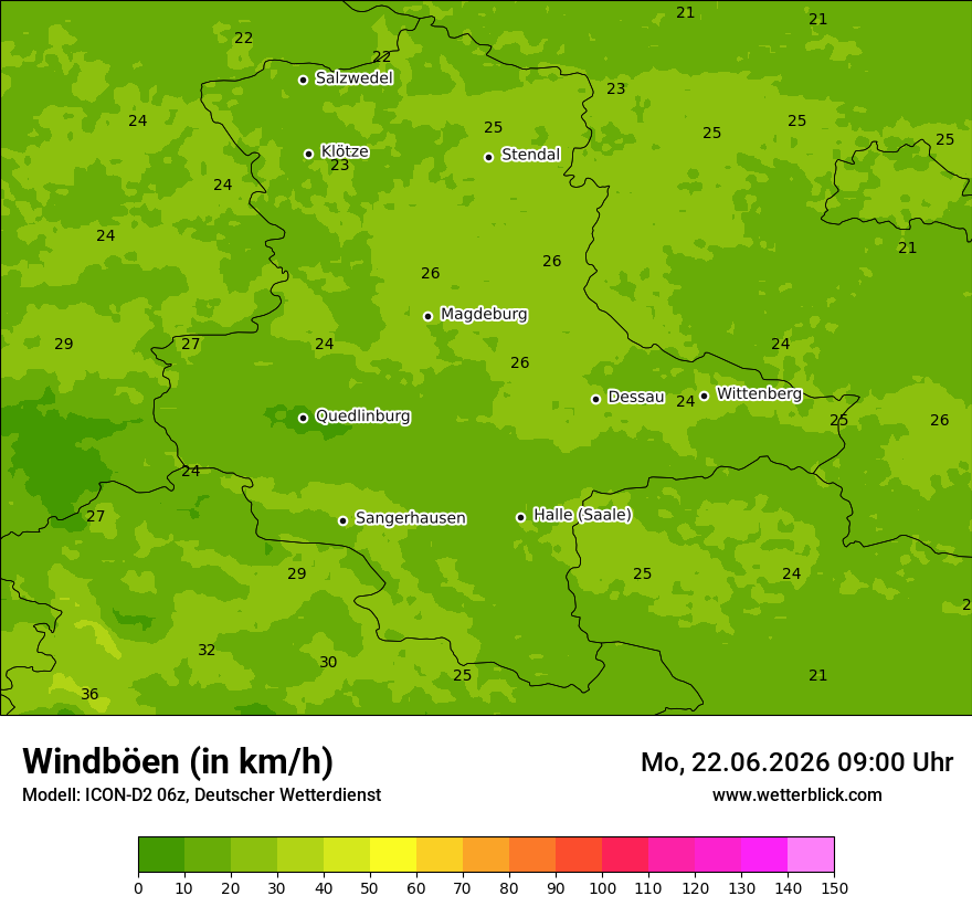 Maximale Windböen