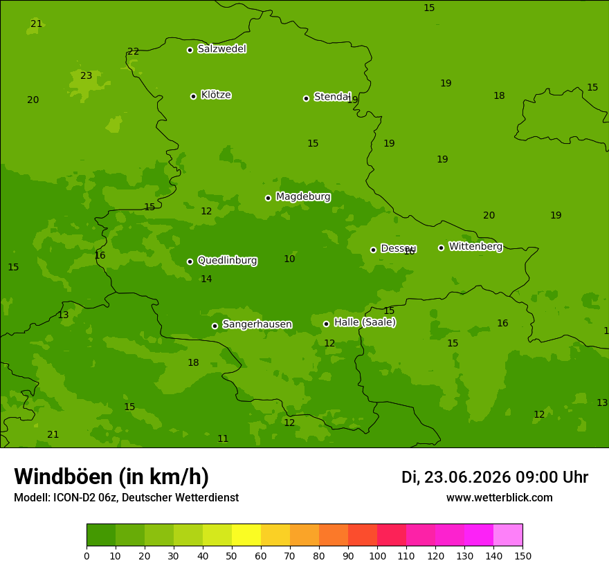 Maximale Windböen