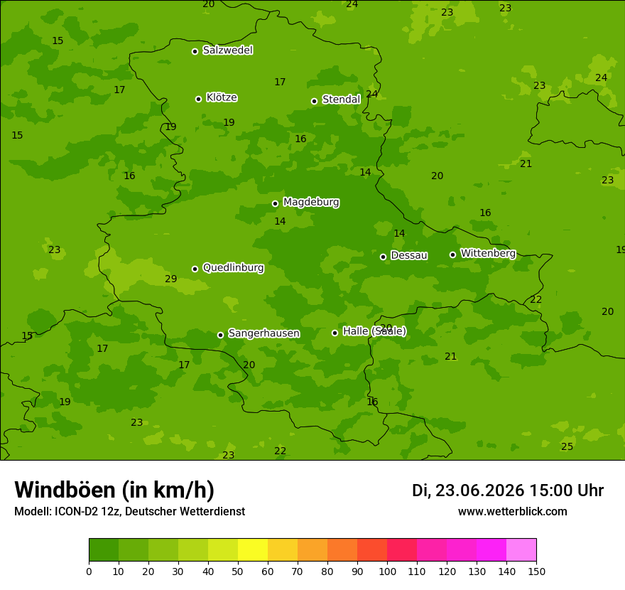 Maximale Windböen