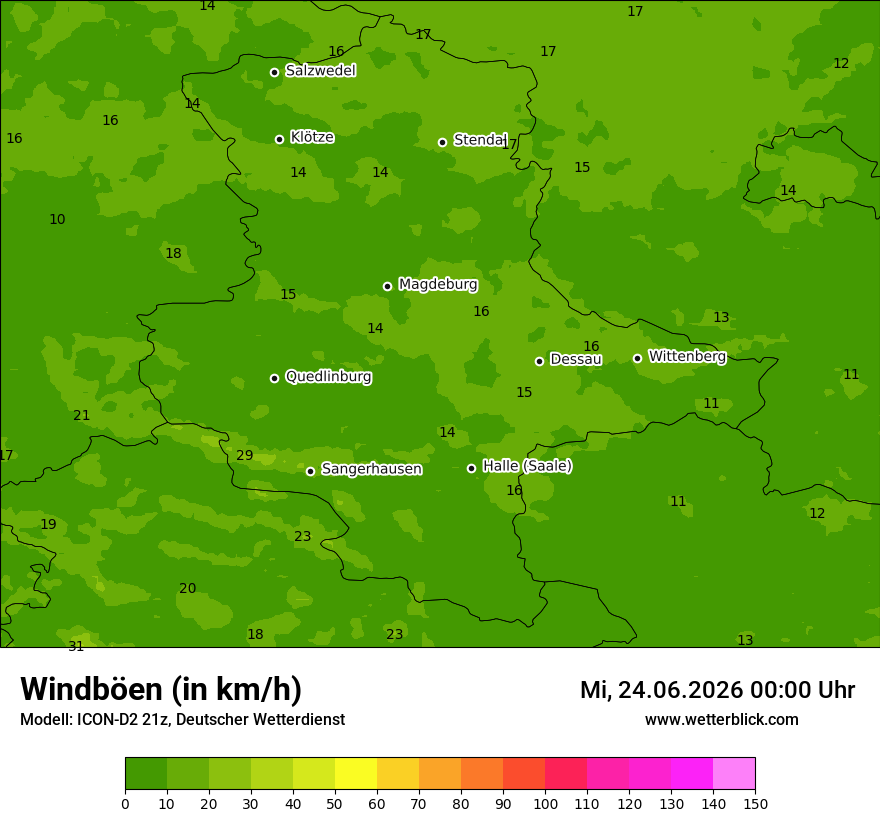 Maximale Windböen