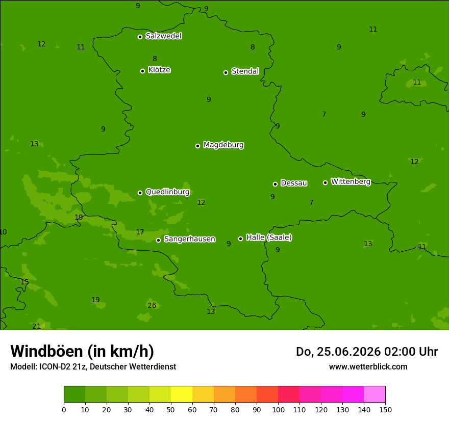 Maximale Windböen
