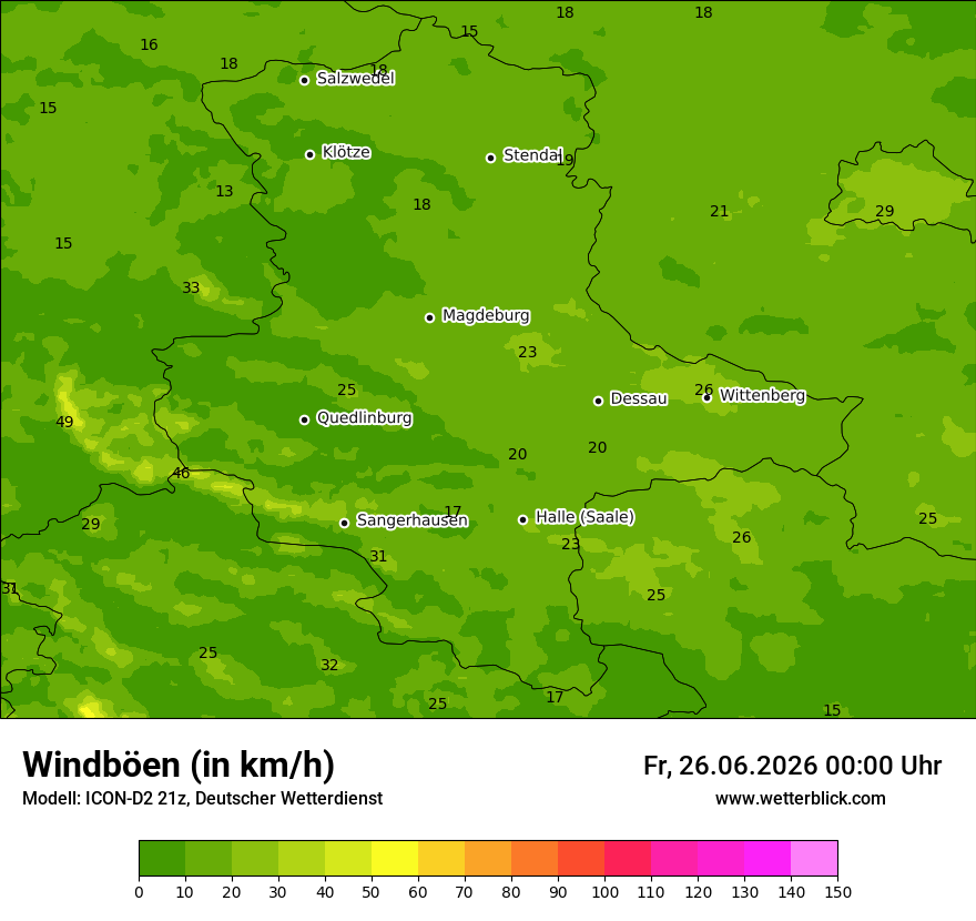 Maximale Windböen
