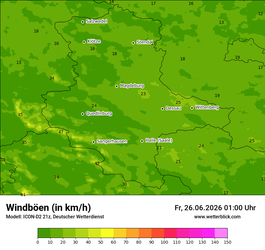Maximale Windböen