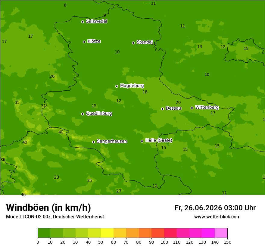 Maximale Windböen