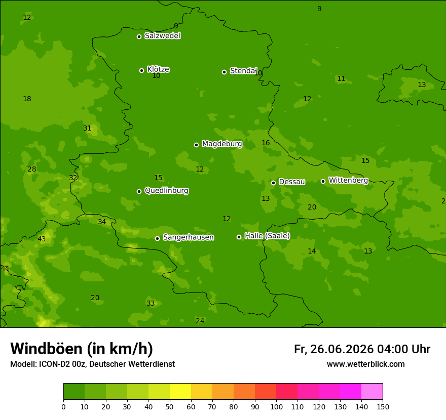 Maximale Windböen