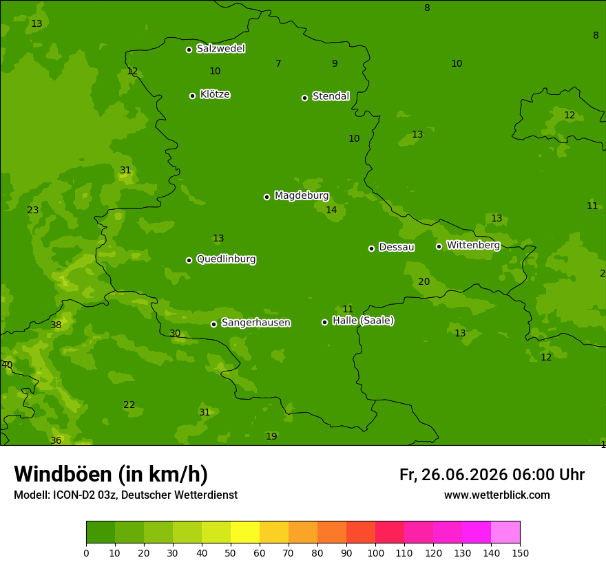 Maximale Windböen