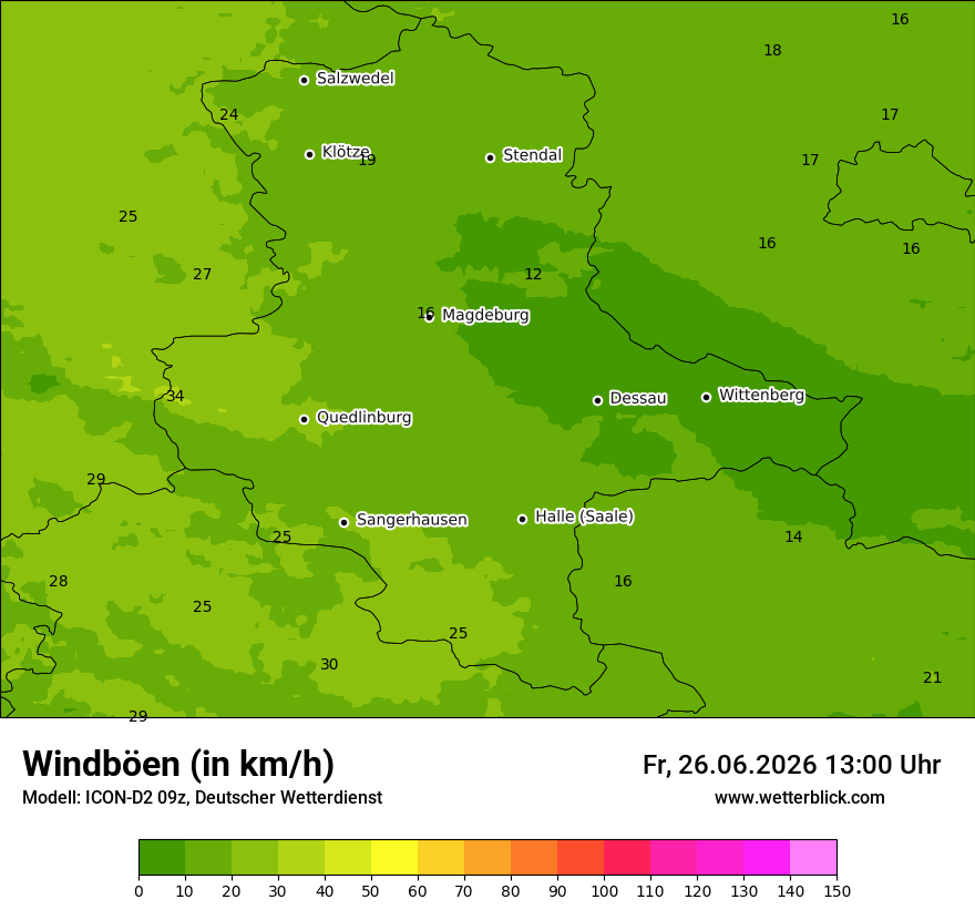 Maximale Windböen