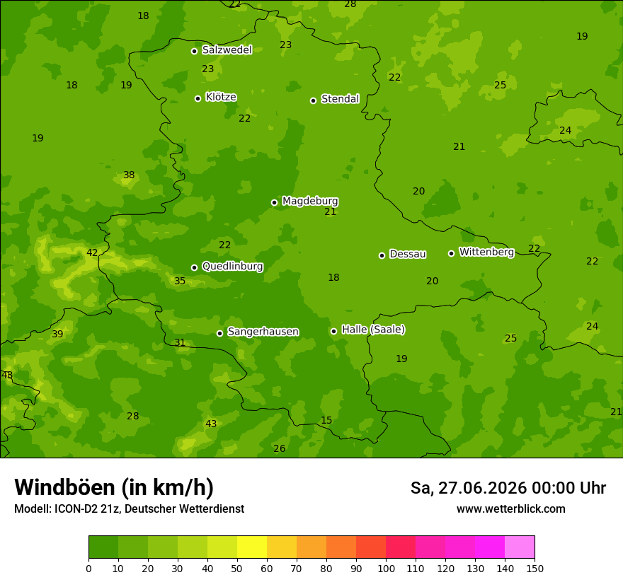 Maximale Windböen