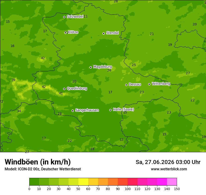 Maximale Windböen
