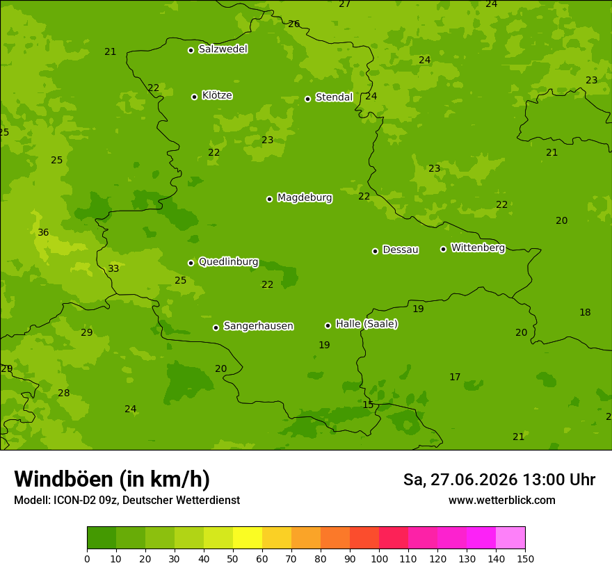 Maximale Windböen