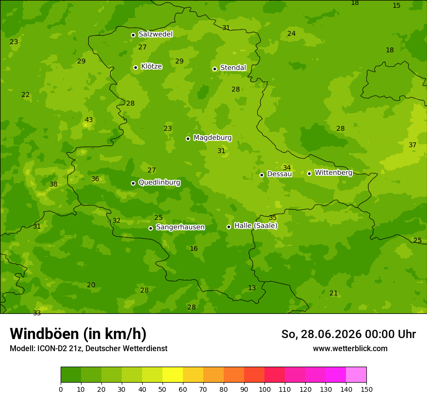 Maximale Windböen