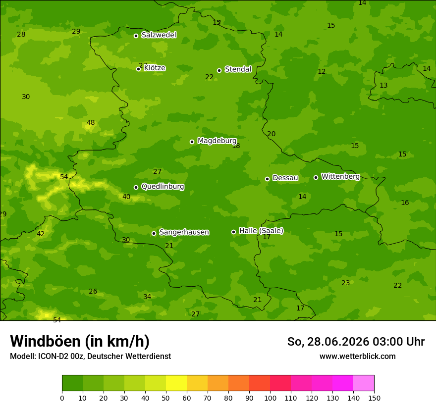 Maximale Windböen