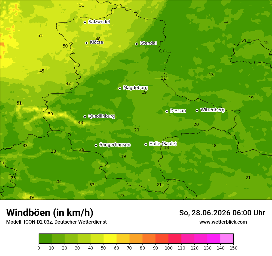 Maximale Windböen
