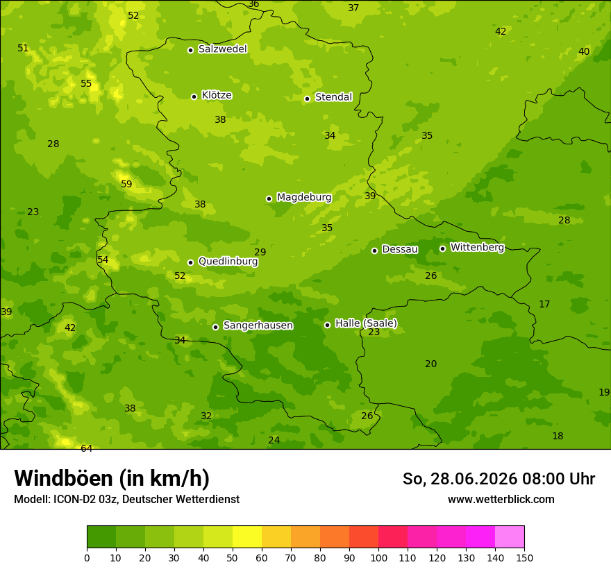 Maximale Windböen