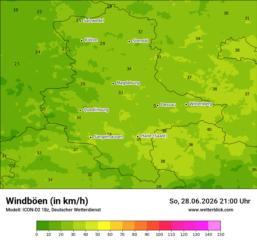 Maximale Windböen