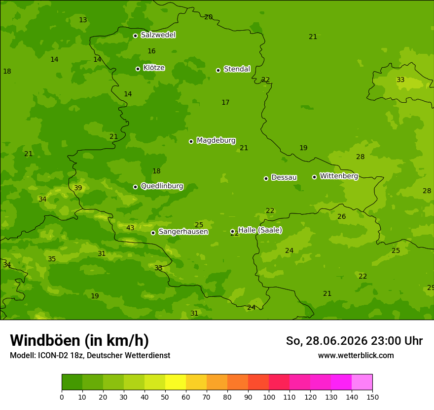 Maximale Windböen