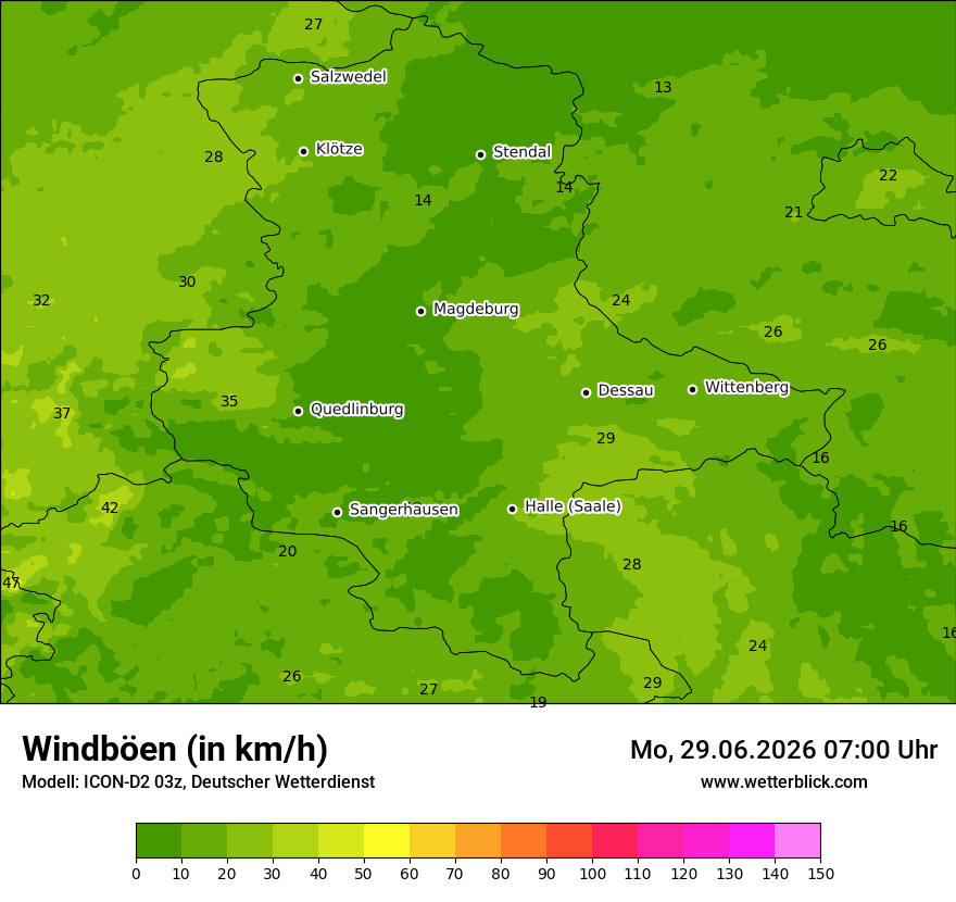 Maximale Windböen