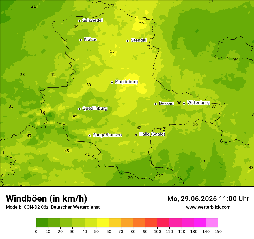 Maximale Windböen