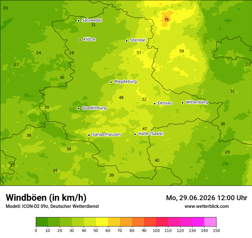 Maximale Windböen