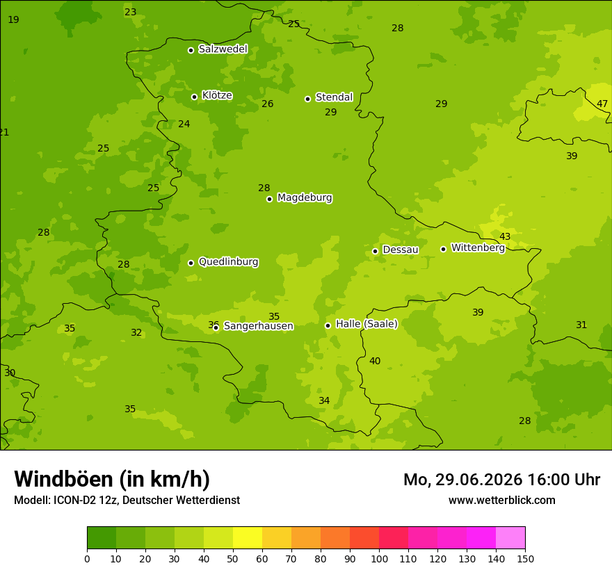 Maximale Windböen
