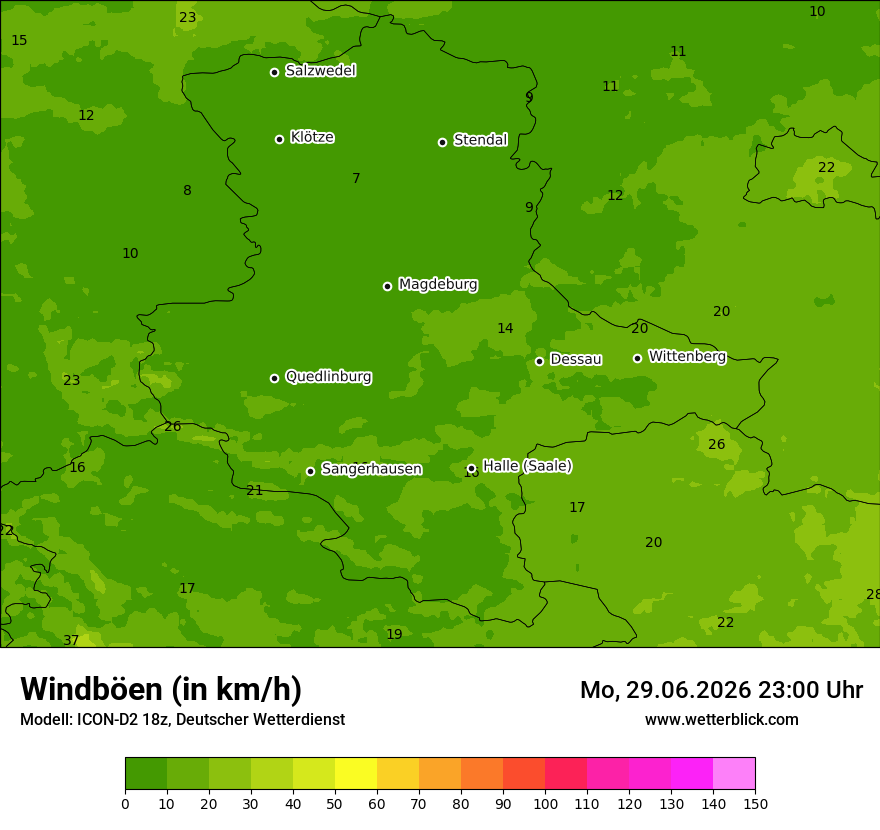 Maximale Windböen