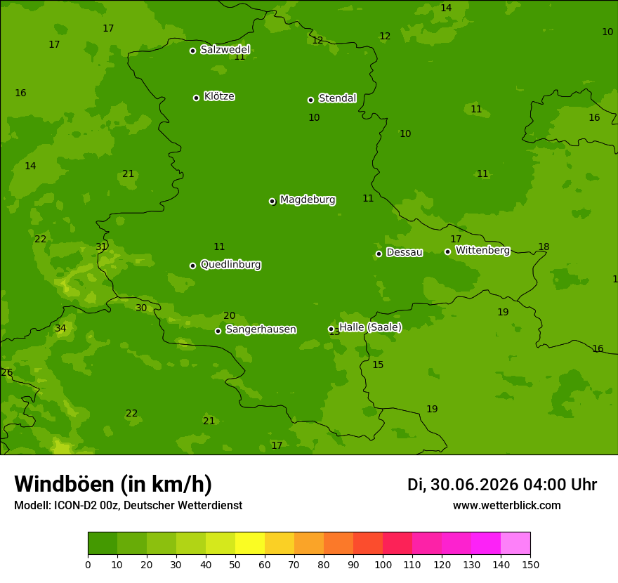 Maximale Windböen