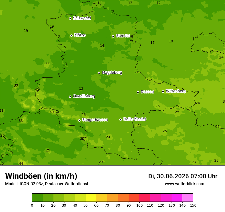 Maximale Windböen