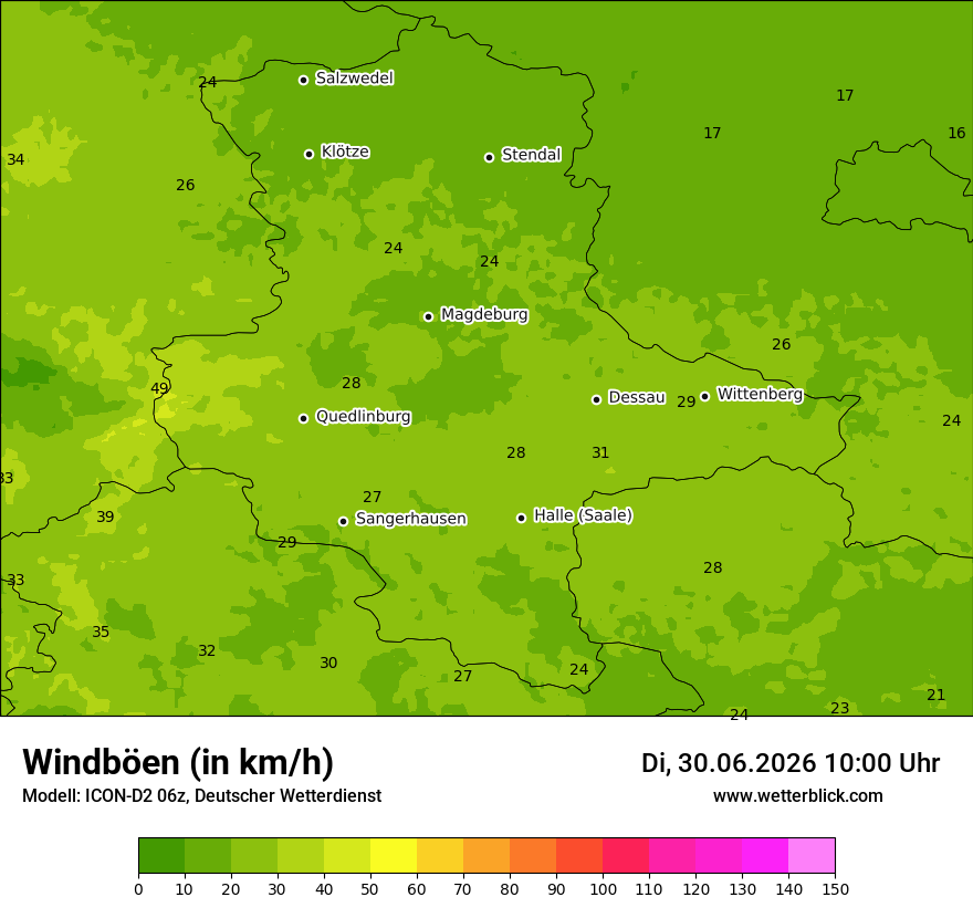 Maximale Windböen