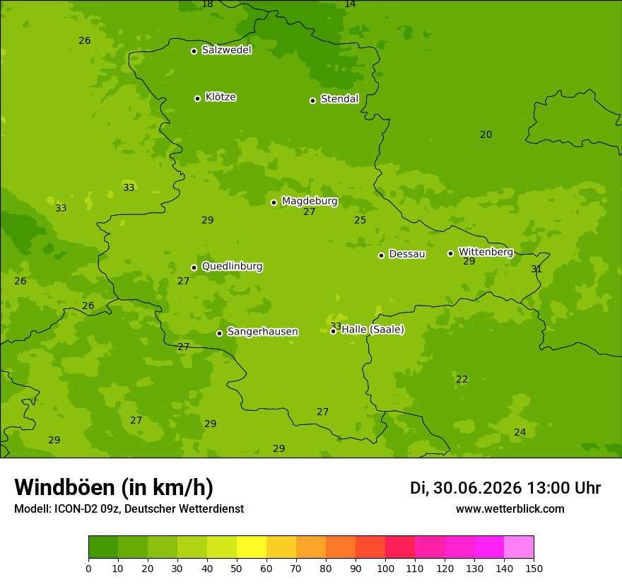Maximale Windböen