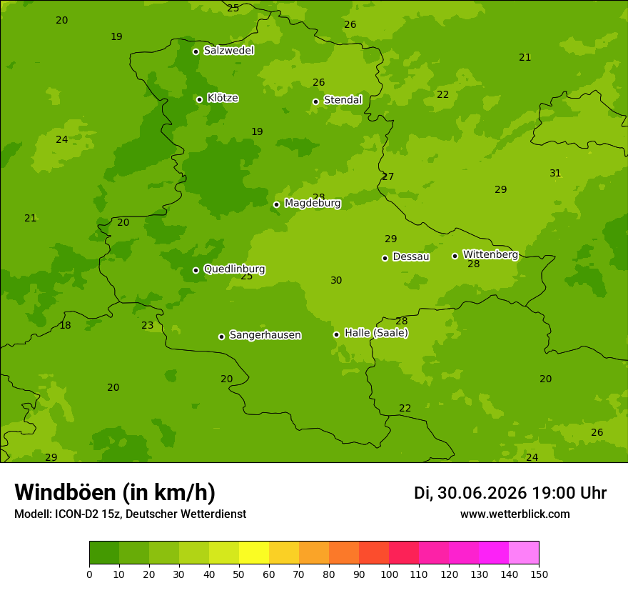 Maximale Windböen