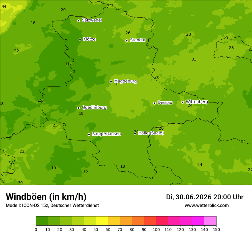 Maximale Windböen