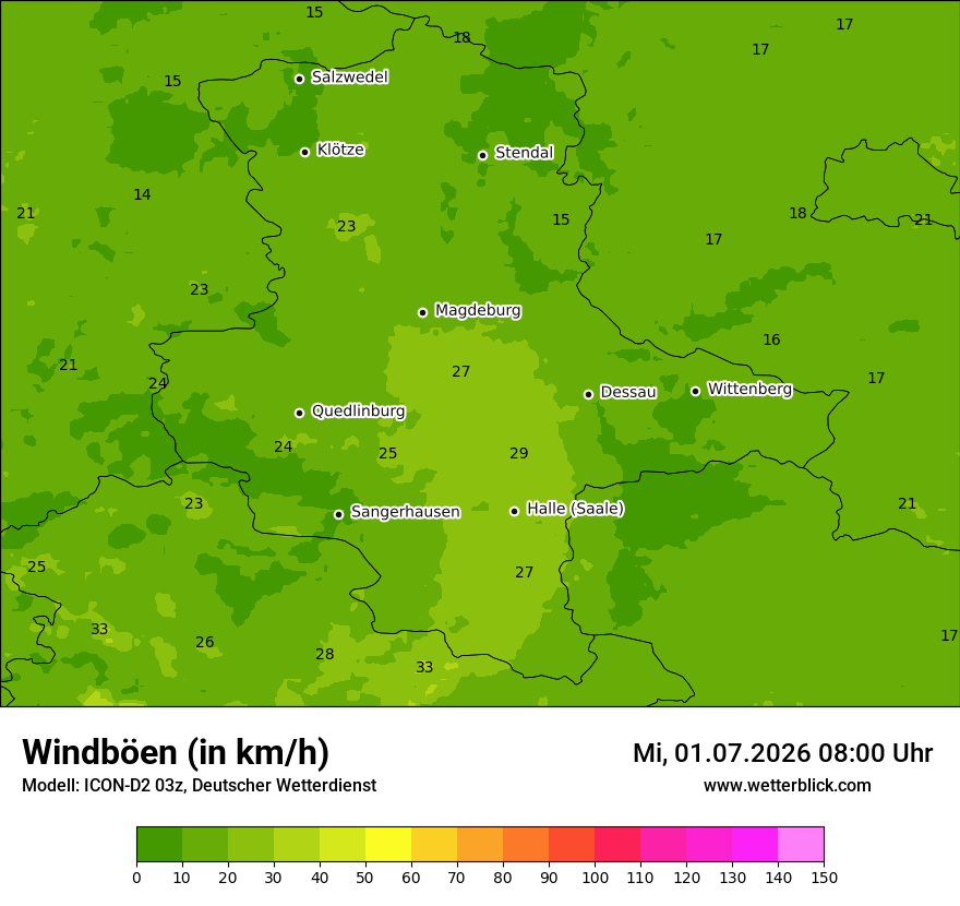 Maximale Windböen