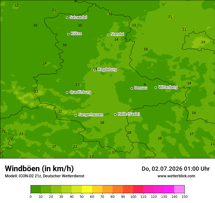 Maximale Windböen