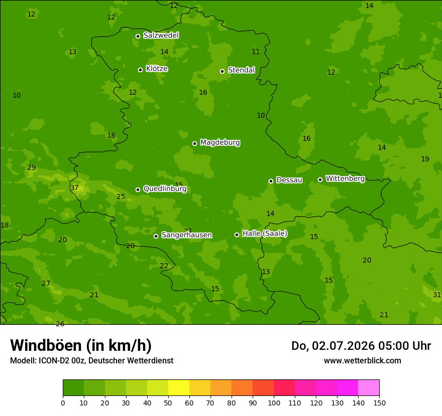 Maximale Windböen