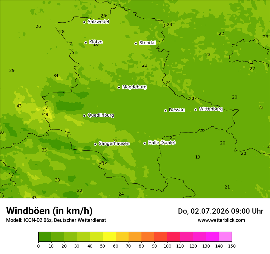 Maximale Windböen