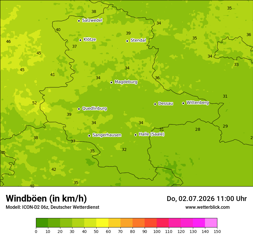 Maximale Windböen