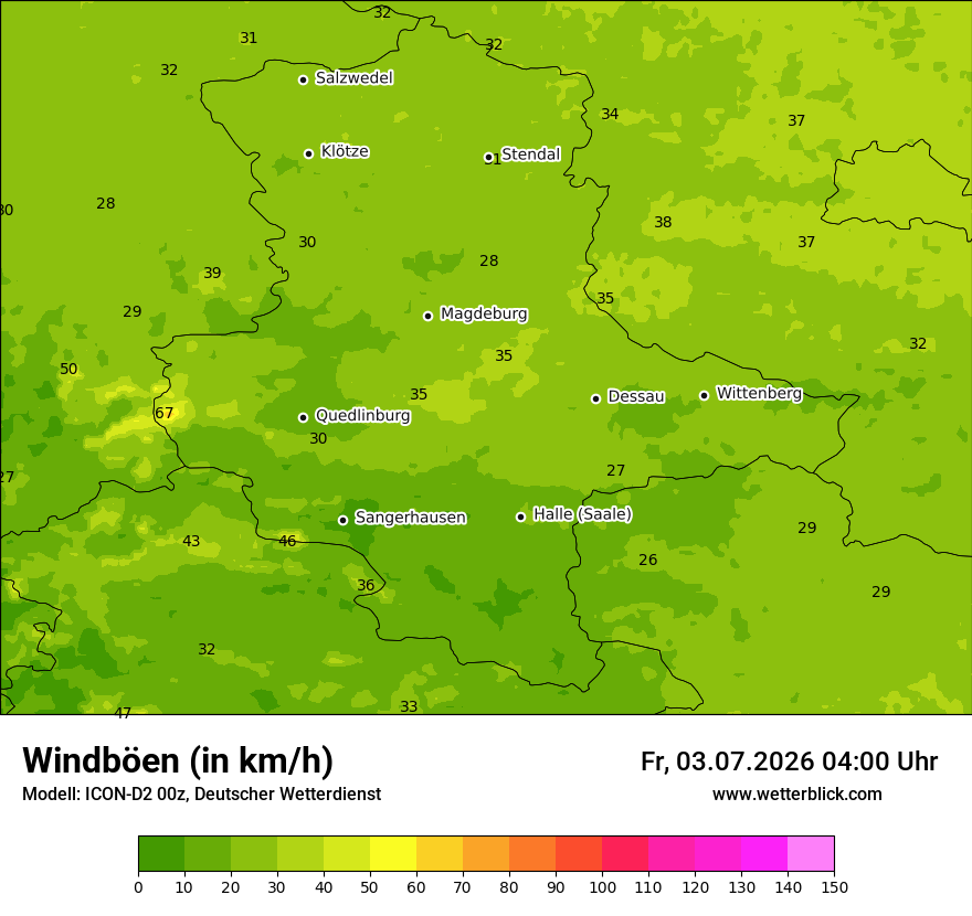 Maximale Windböen