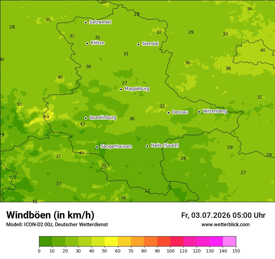 Maximale Windböen