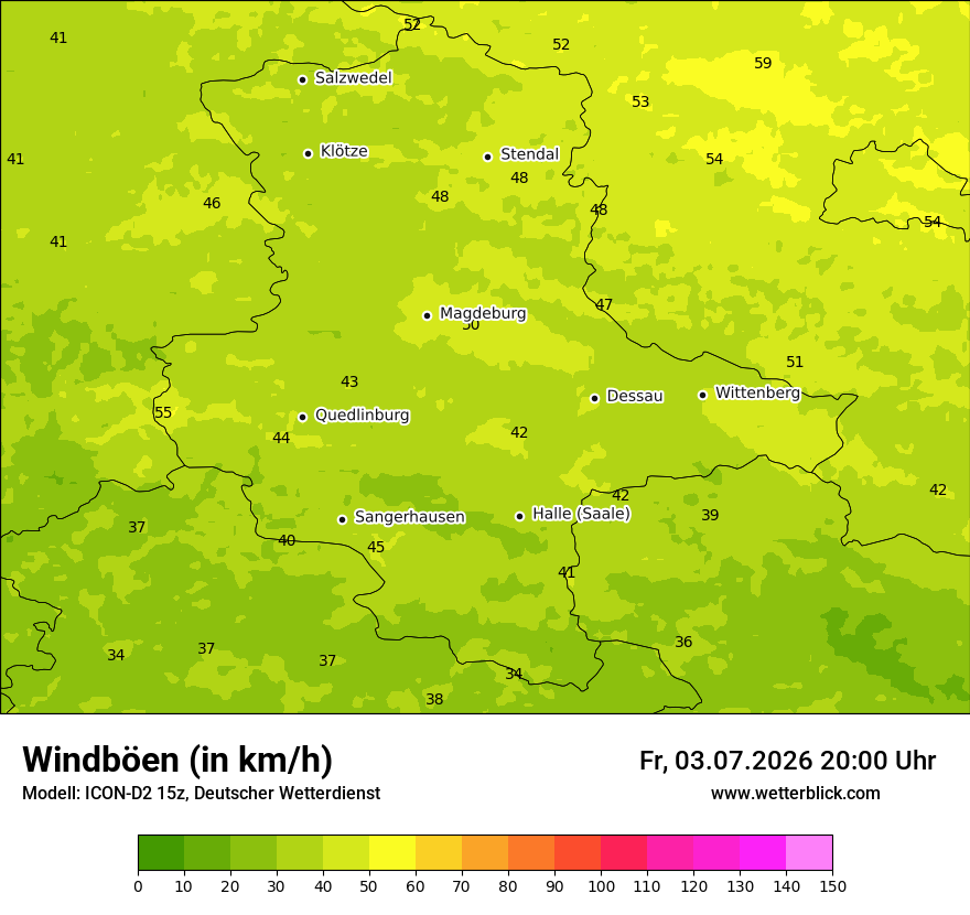 Maximale Windböen