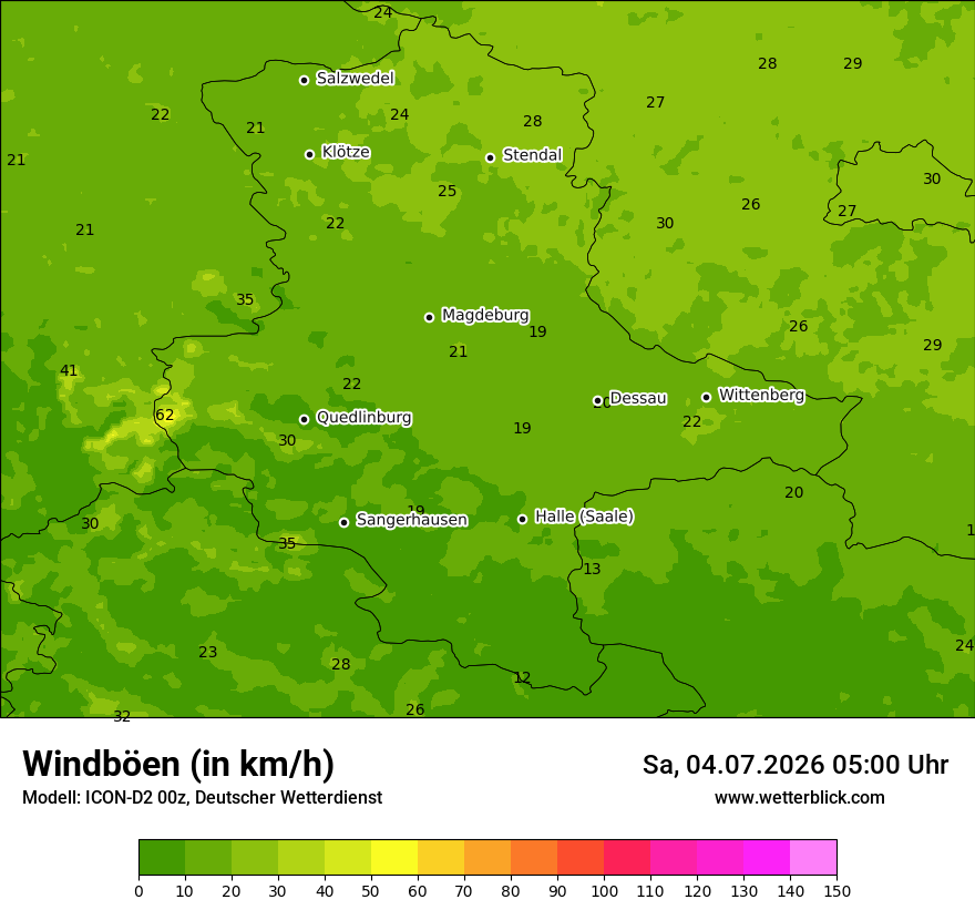 Maximale Windböen