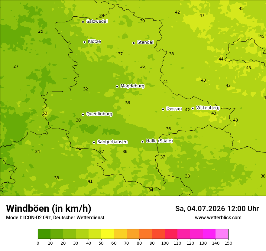 Maximale Windböen