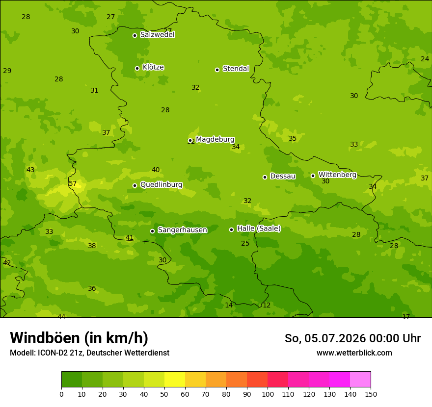 Maximale Windböen