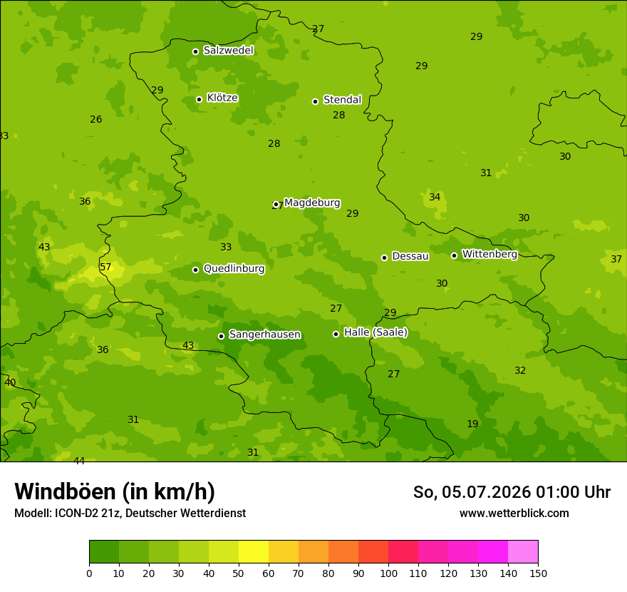Maximale Windböen