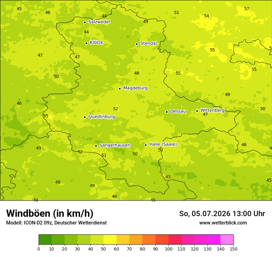 Maximale Windböen