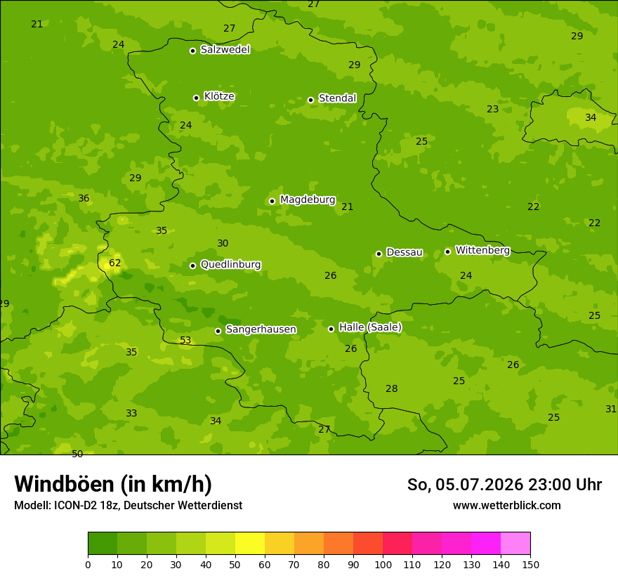 Maximale Windböen